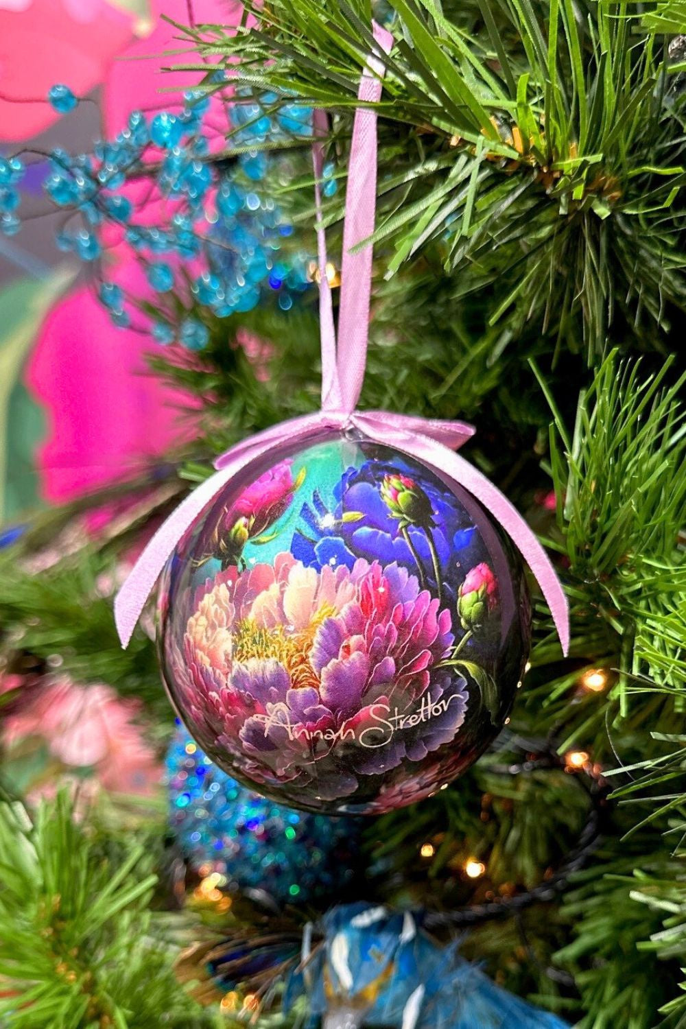 AS Christmas Baubles - Set of 6 - Peony