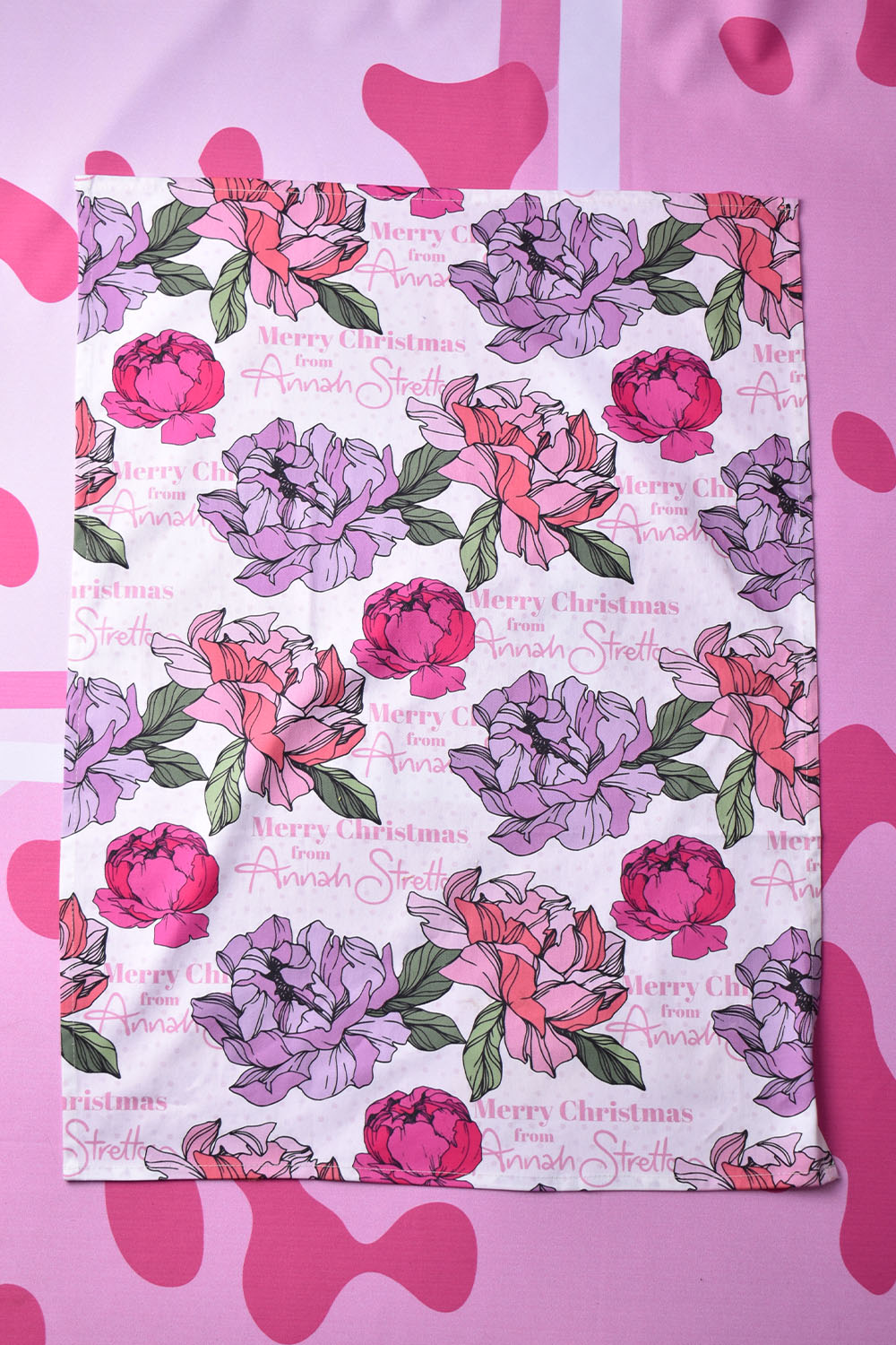 AS Tea Towel - Floral Christmas