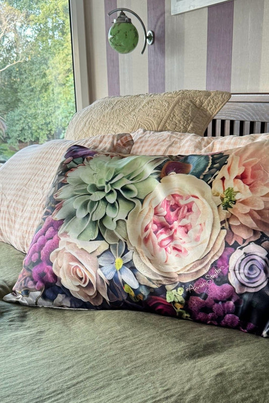 Pillow Slip - Taupe Peony