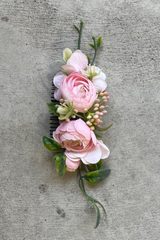 Cottage Rose Hair Clip