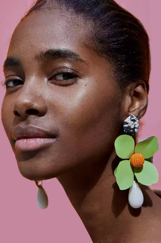 Daisy may earrings in green by annah stretton