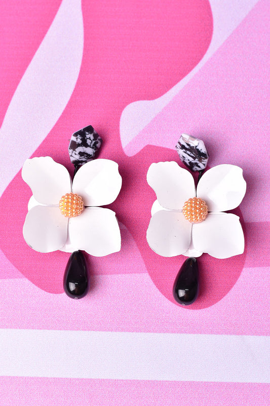 Daisy may earrings in white by annah stretton