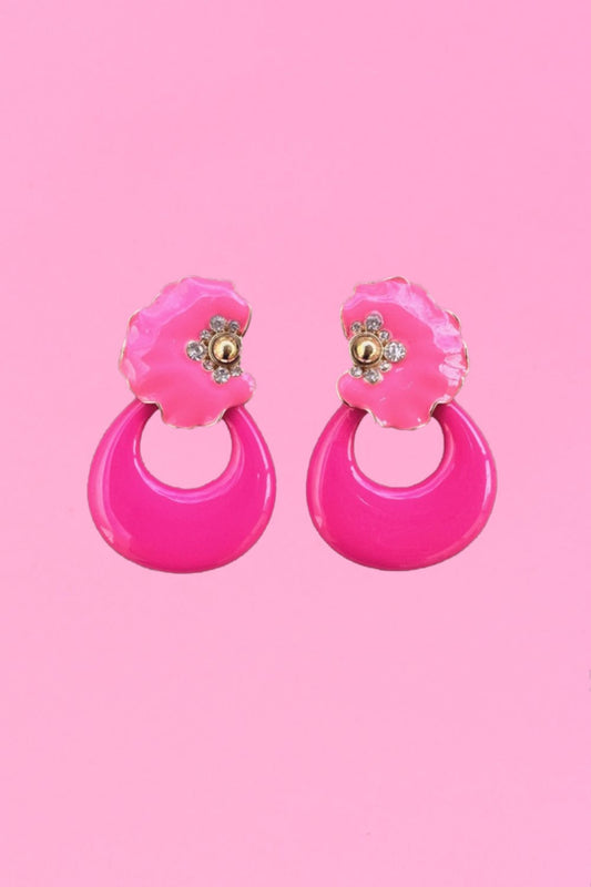 Annah Stretton pink daphne earrings