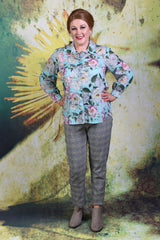 Model wearing the mint Elsie Shirt