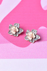 floral glam earrings in blue by annah stretton