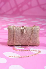 glitter glam gold leaf clutch by annah stretton