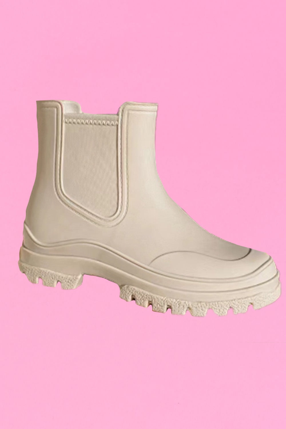 The Annah Stretton cream Mickey gumboots