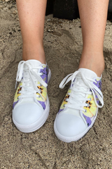 Designer Floral Canvas Sneaker Lilac