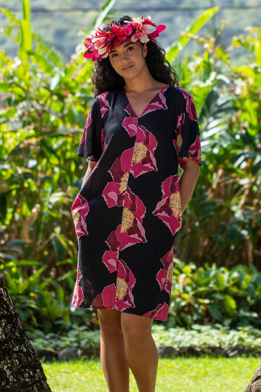 Model wearing maeve dress by annah stretton