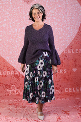 Annah Stretton wearing Mila Pleated Skirt