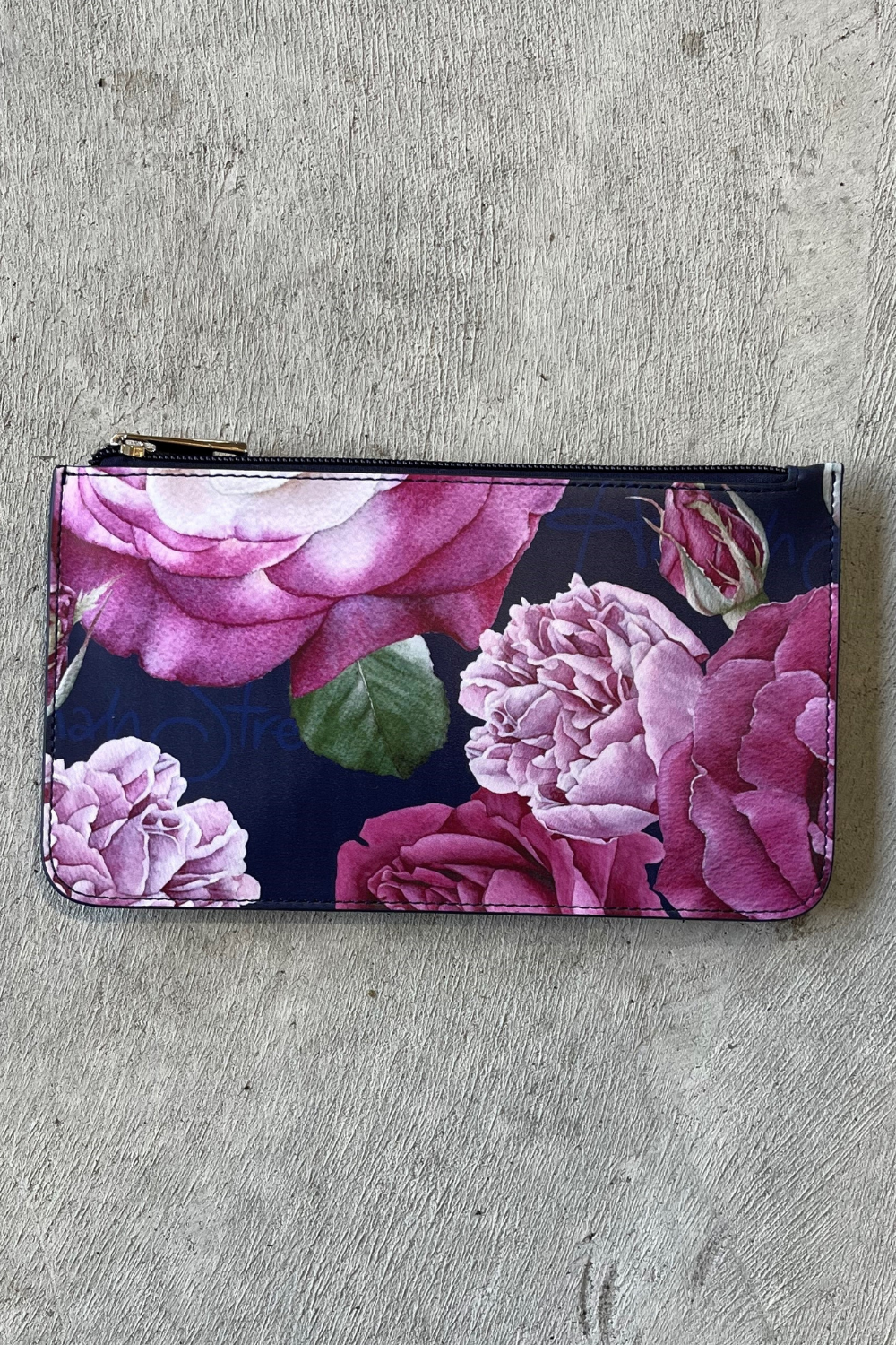 NZ Designer Peony Floral Coin Purse Large