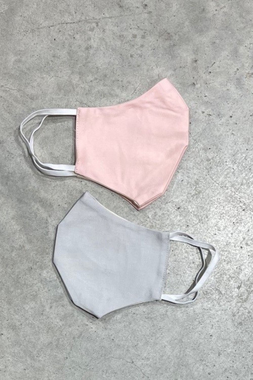 Pink and grey women's face masks
