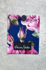 Face Mask Keeper Bag - Navy Peony