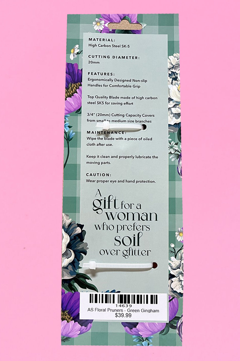 annah stretton green floral garden pruners