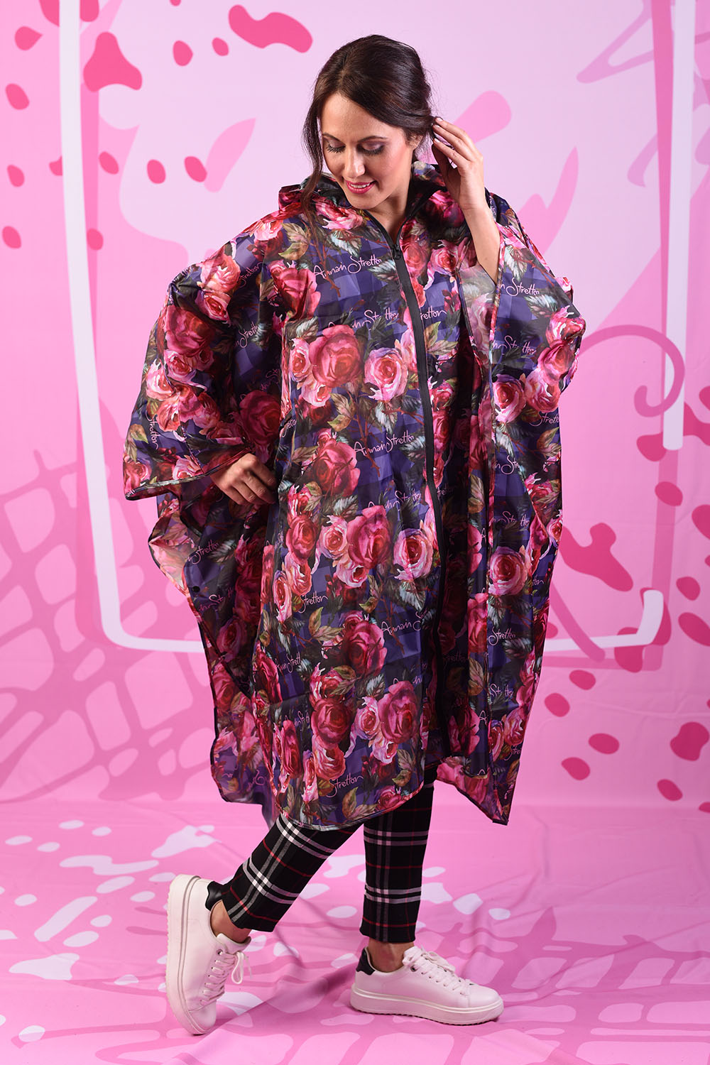 AS Rain Poncho - Navy Rose - SALE