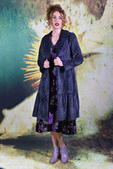 Model wearing the purple Annah Stretton Remi Jacket