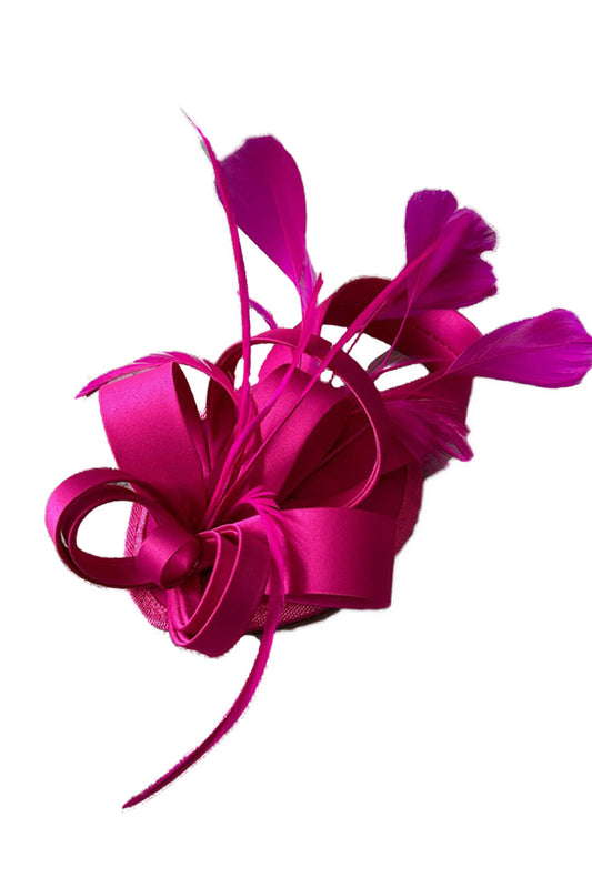 Ribbons in the Sky fascinator in fuschia