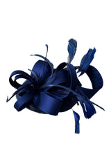 The Annah Stretton Ribbons in the sky fascinator in navy