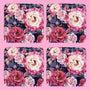 AS Square Coaster - Set of 4 - Navy Peony
