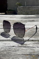 Suede Sunglasses - Black