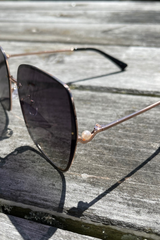 Suede Sunglasses - Black
