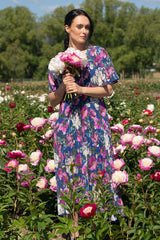 Model wearing Talor vivian midi dress by annah stretton