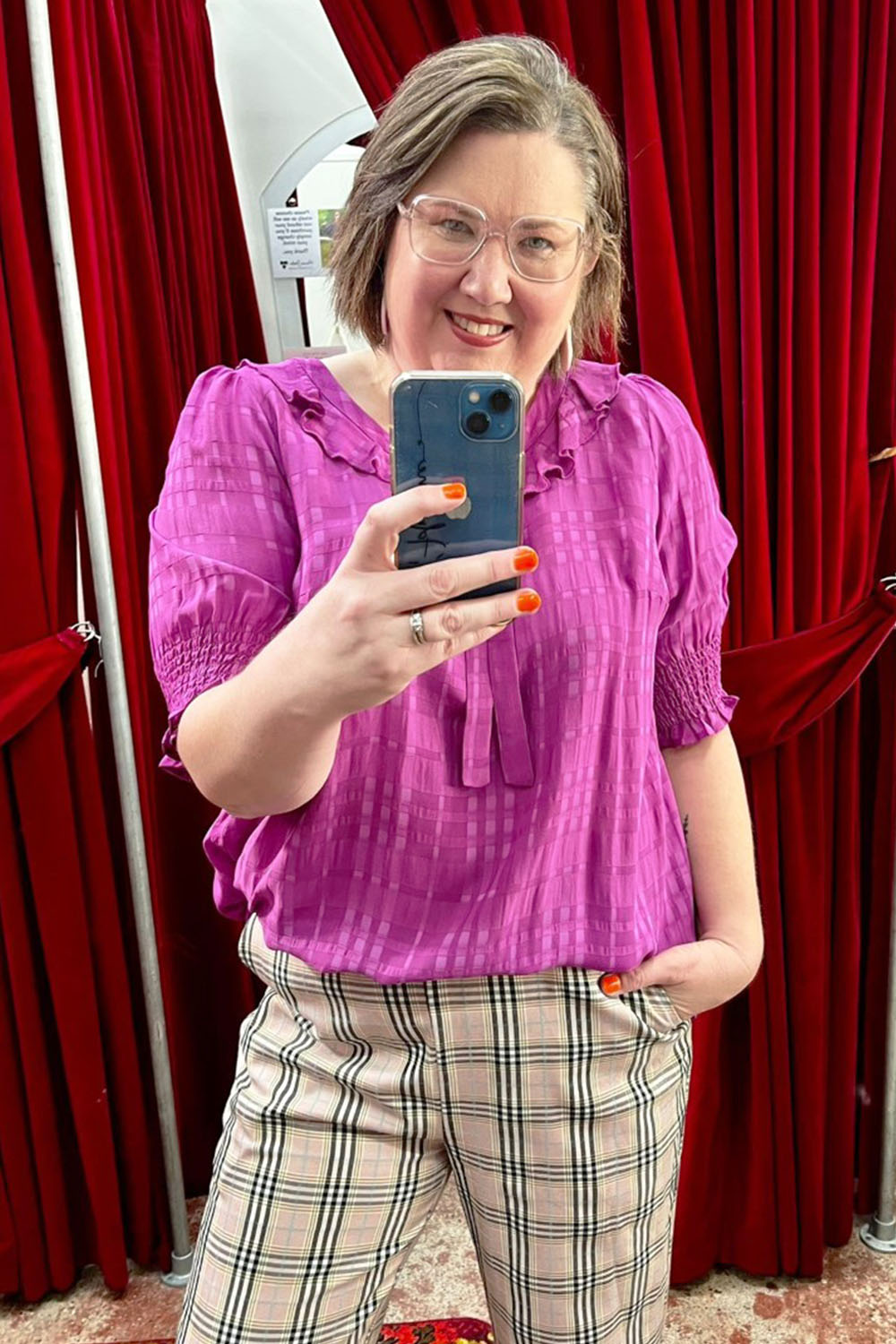 Tiger lily top in magenta by annah stretton