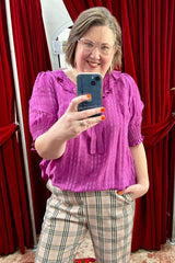 Tiger lily top in magenta by annah stretton