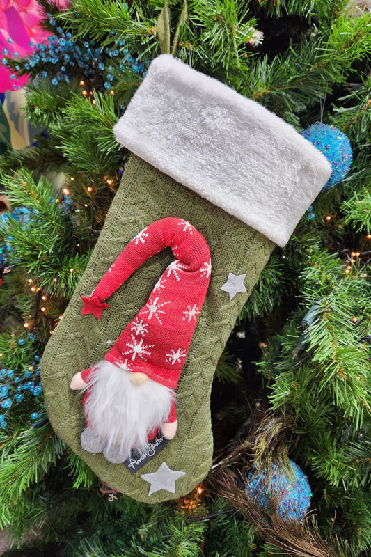 AS Knit Santa Stocking - Olive | SALE
