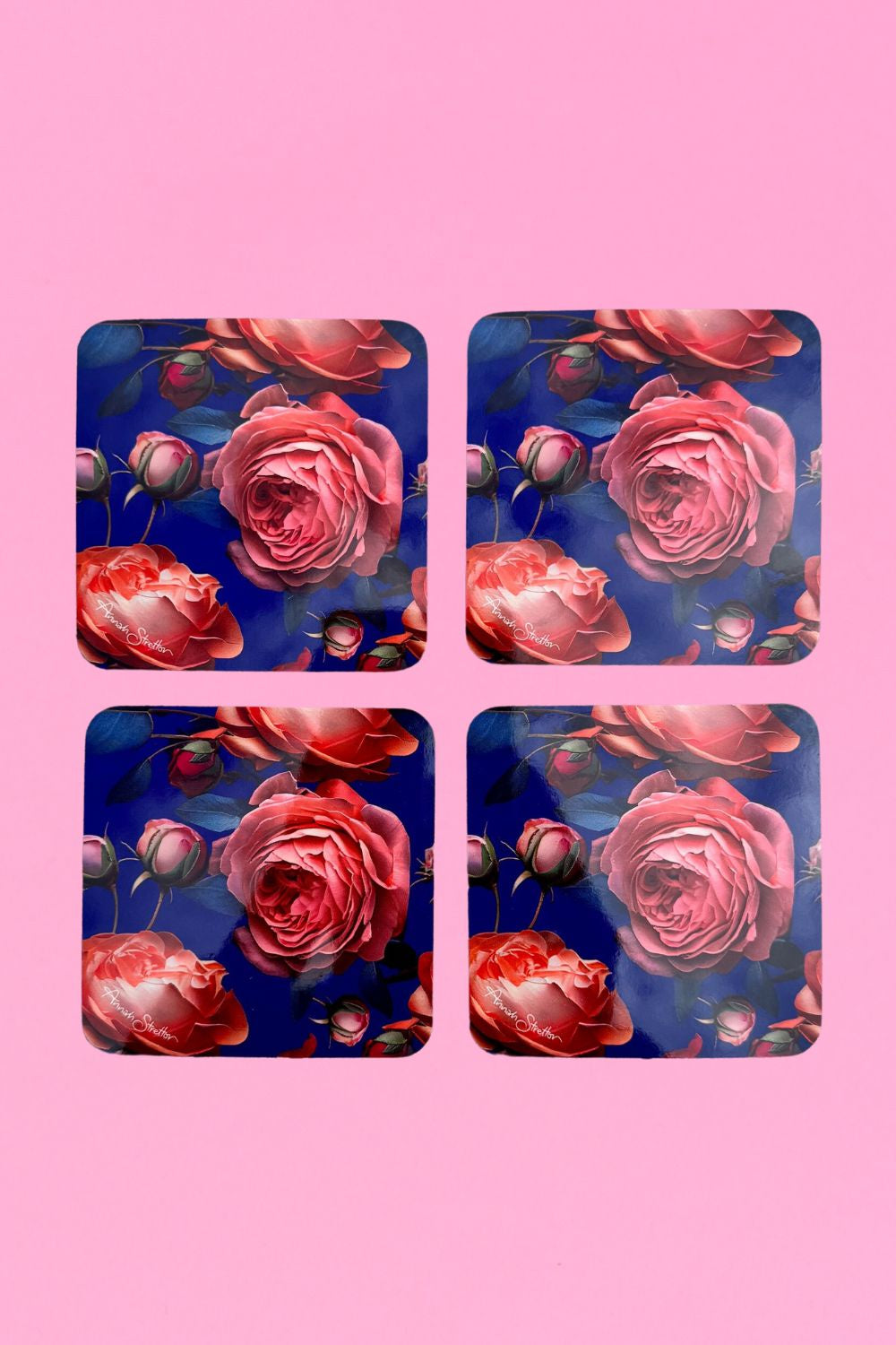 AS Square Coaster - Set of 4 - Rose Bud | BUY 1 GET 1 HALF PRICE