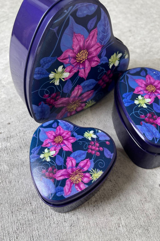 Annah Stretton -3 Stacking Heart Tins - Navy - SALE