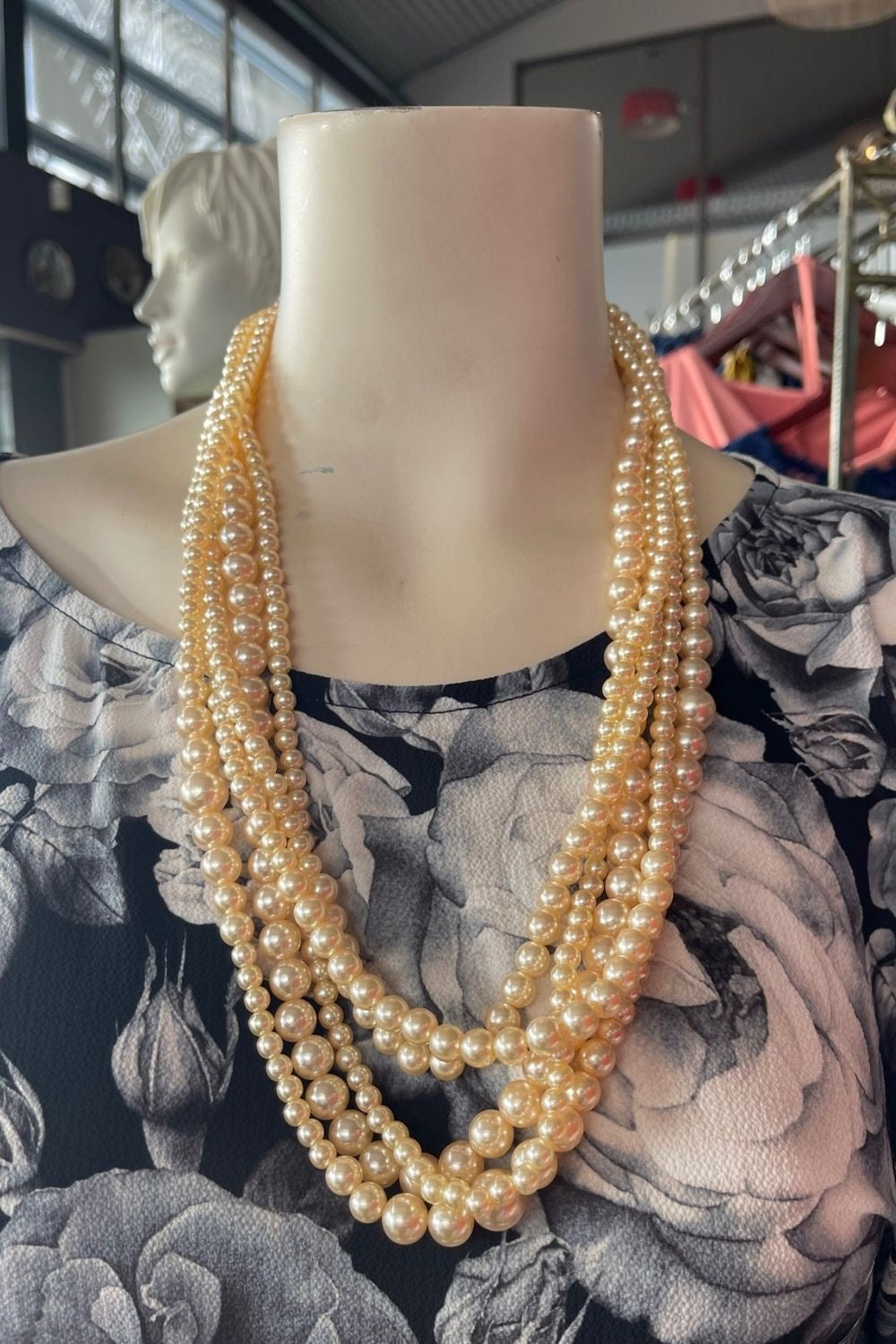 AS Tilly Small Costume Pearl Necklace - Champagne - SALE
