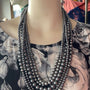 AS Tilly Small Costume Pearl Necklace - Slate - SALE