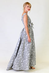 baby didion genevieve wedding dress in grey, side view