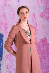 model wearing brisa bailey summer latte jacket