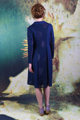 Back of the model wearing the Brisa Bailey jacket in navy