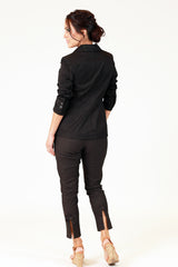 dangerous liason black blazer style statement jacket