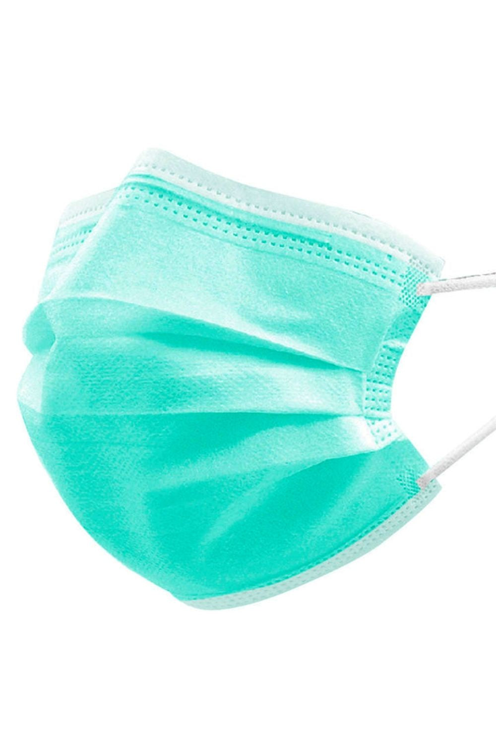 Disposable MEDICAL Face Mask - 3 Layers - Green - Box of 50