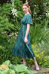 model wearing fabia emerald dress