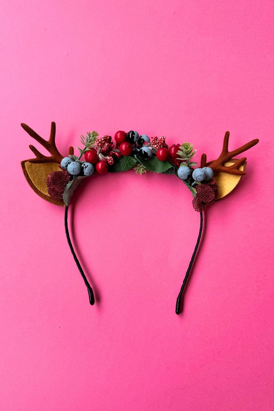 Festive Fleur Headband - Berry