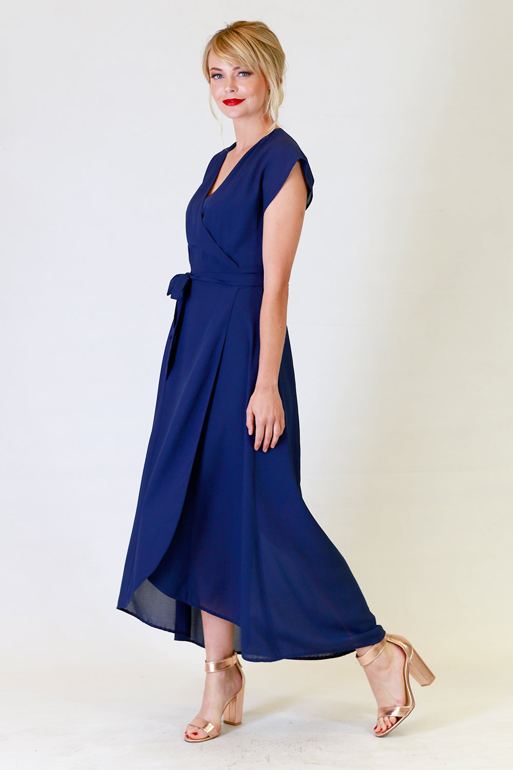 gretchen gina bridesmaid dress in navy blue