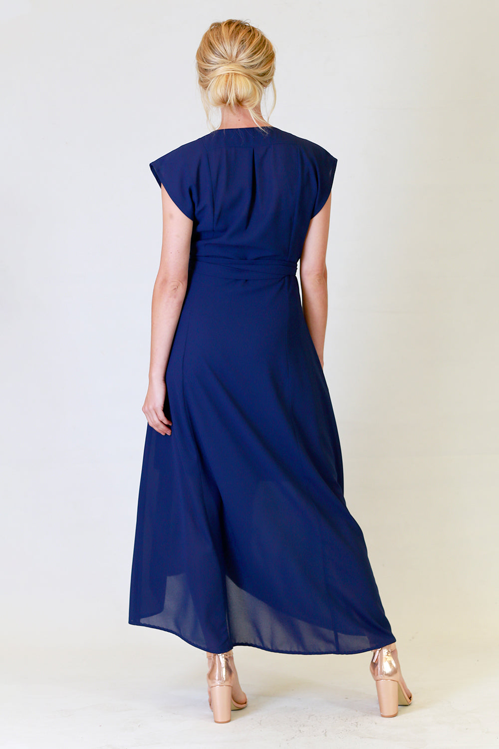 gretchen gina bridesmaid dress in navy blue