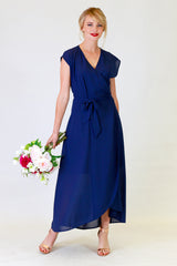 gretchen gina bridesmaid dress in navy blue