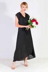 gretchen gina bridesmaid dress in black, formal dress