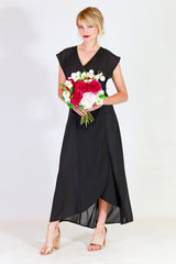 gretchen gina bridesmaid dress in black, formal dress
