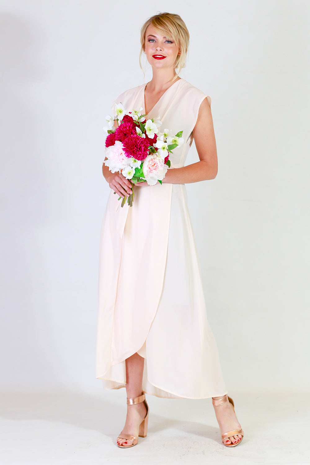 gretchen gina bridesmaid dress in cream, formal dress
