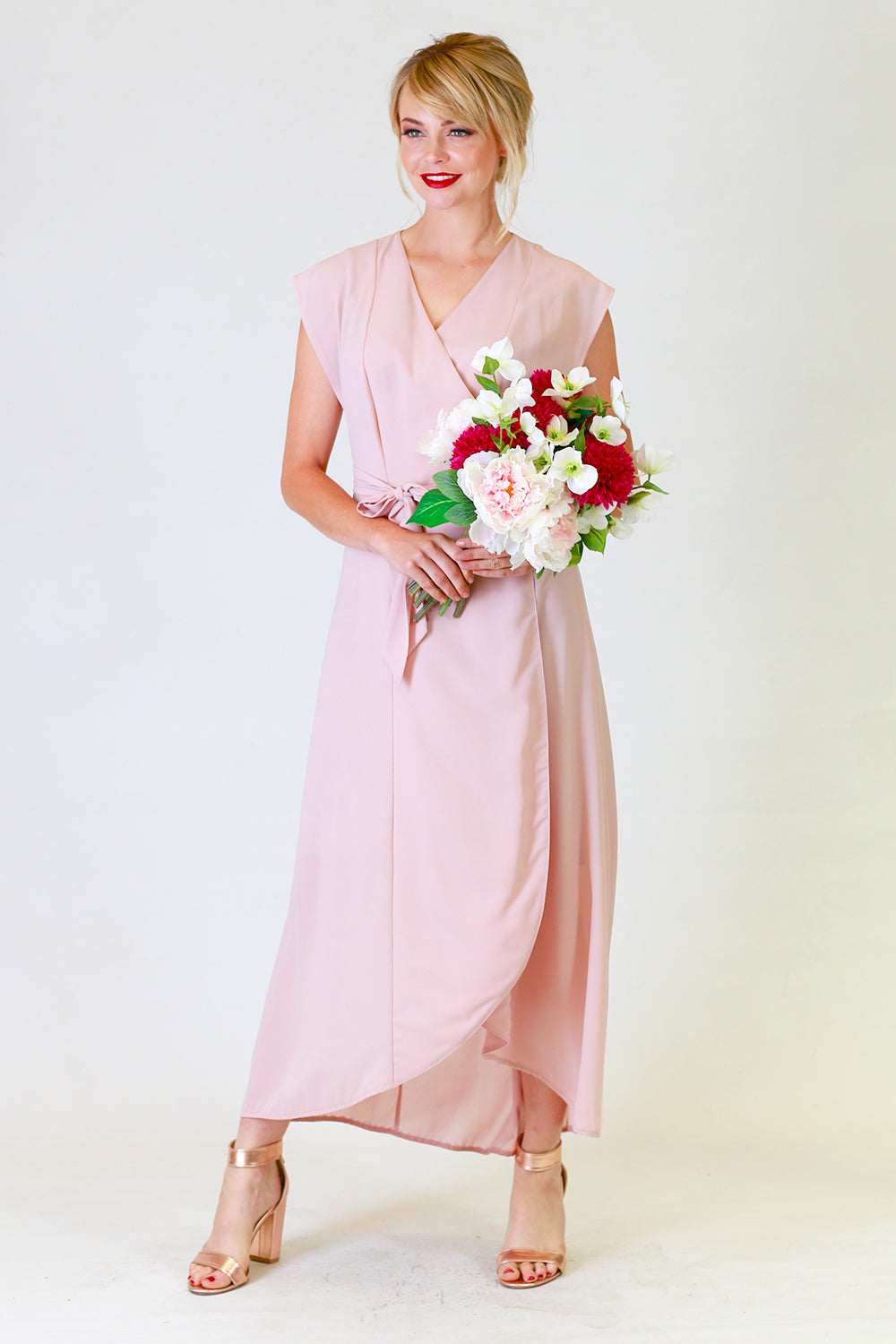 gretchen gina bridesmaid dress in pink