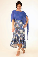 jana cape top in cobalt blue