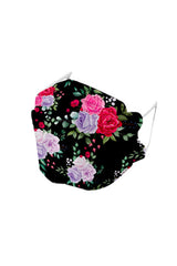 KF94 Breathable Non Medical Face Mask - Black Floral - Pack of 10