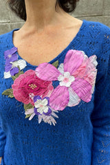 Bespoke Lacey Motif Jumper - Blue